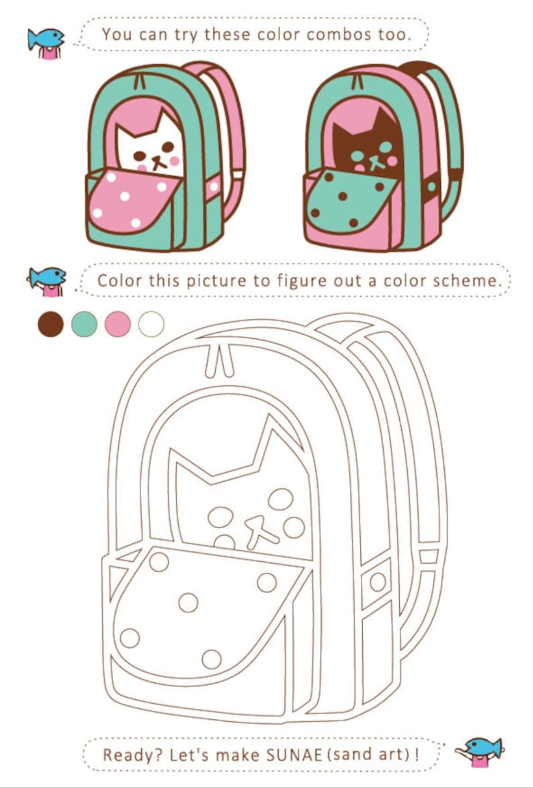 Kit créatif avec sable coloré "Cat in the backpack"