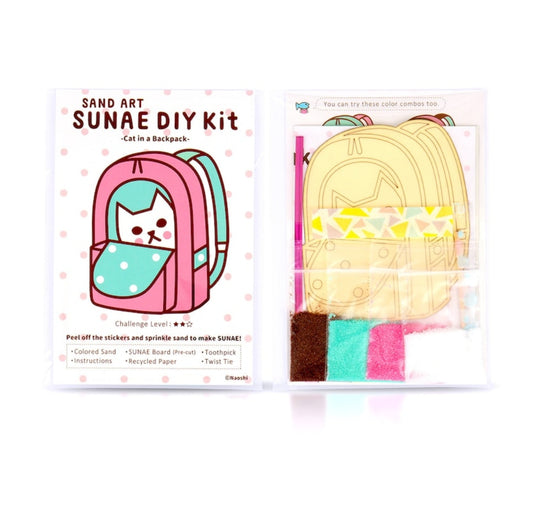Kit créatif avec sable coloré "Cat in the backpack"