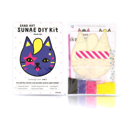 Kit créatif avec  sable colorés "Punk cat"