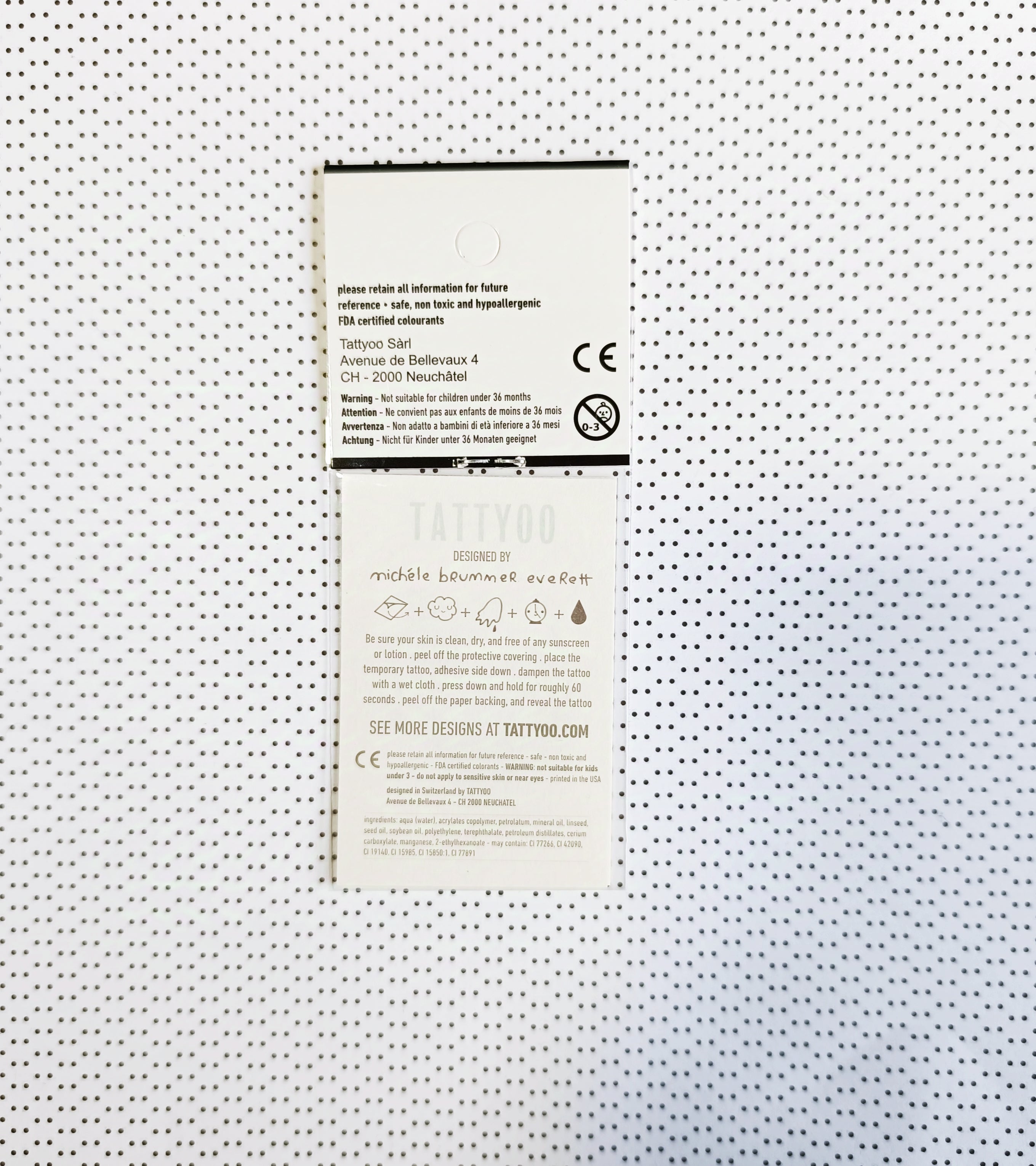 Set de 2 tatouages éphémères Panda