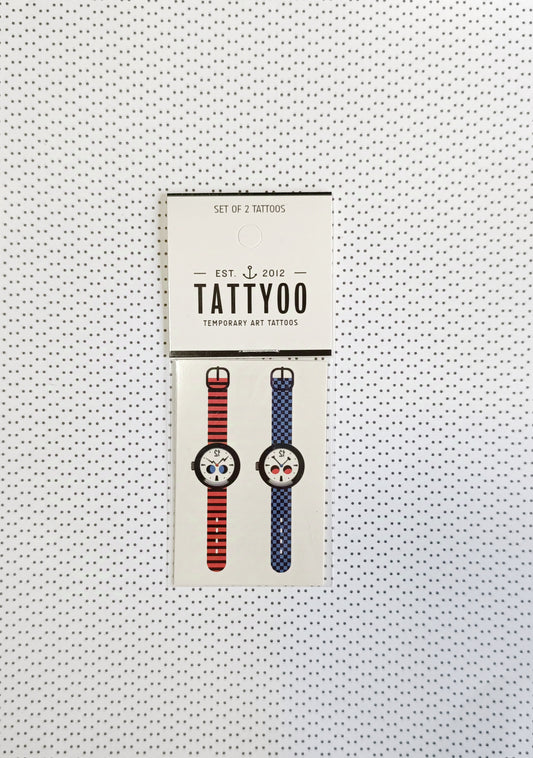 Set de 2 tatouages éphémères montres