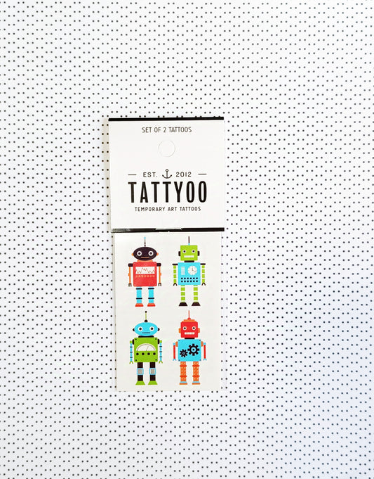 Set de 2 tatouages éphémères Robots