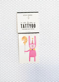 Tatouages éphémères - Lapin rose avec ballon