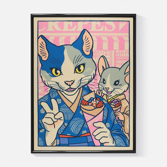Affiche "Après-midi à Harajuku" A4