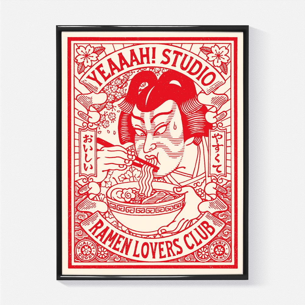 Affiche "Ramen Lovers Club" A3