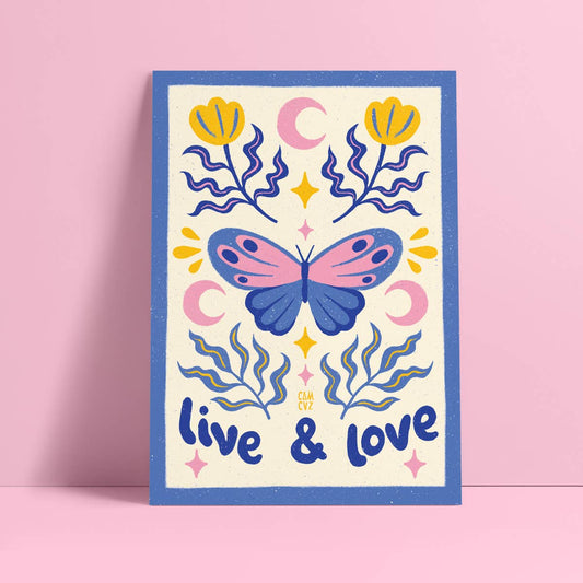 Affiche A4 "Live and love"