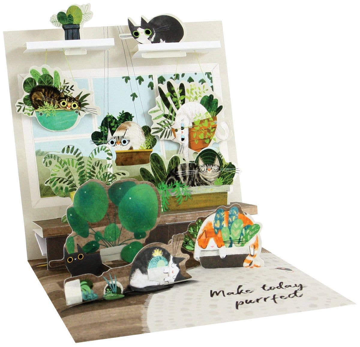 Carte pop-up Les jardiniers à poils en 3D - Popshots Studios