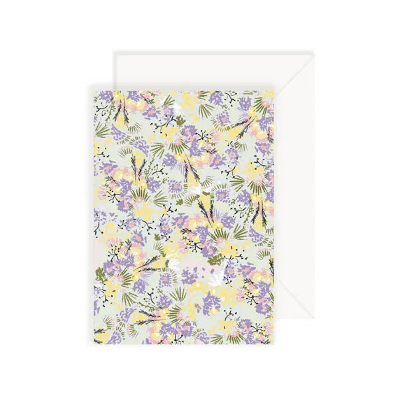 Carte postale - Carte double Botanique Bleu avec enveloppe - My lovely thing | Camille Cauvez