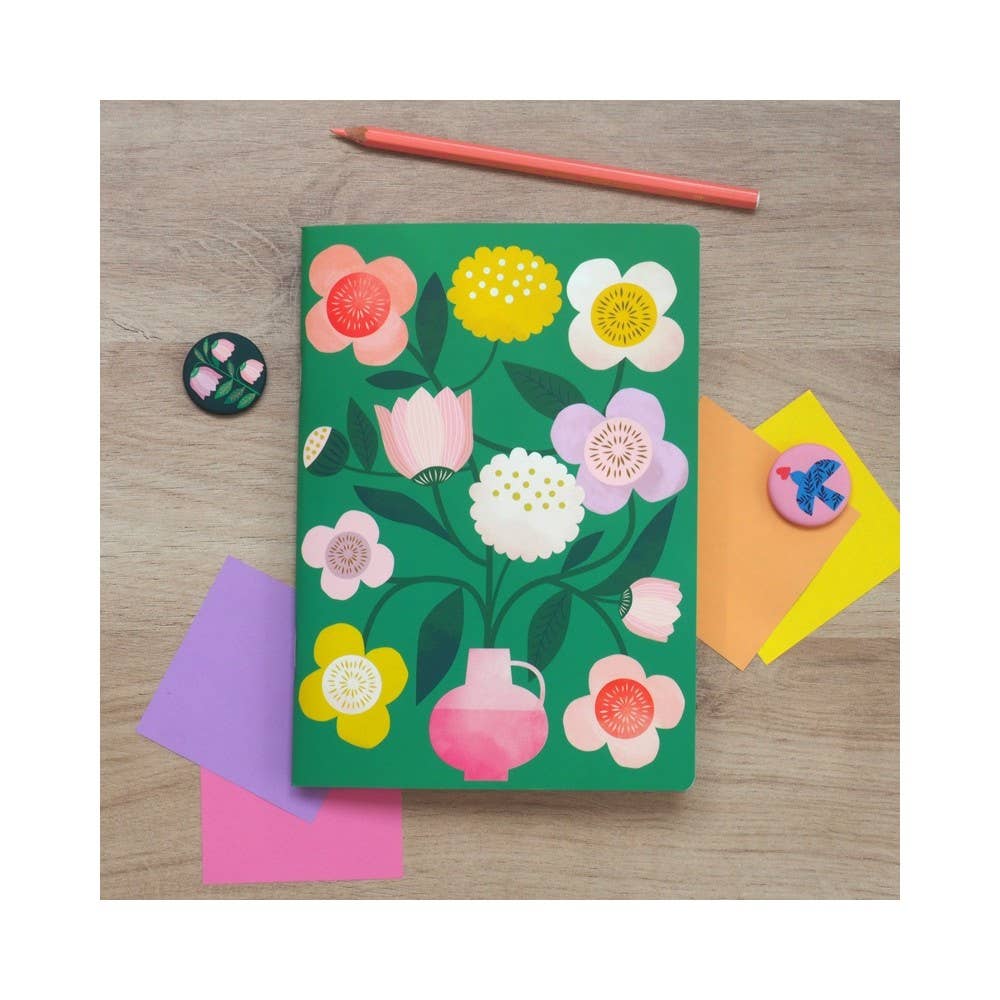 Carnet illustré - de 64 pages lignées "Bouquet | Mini Labo
