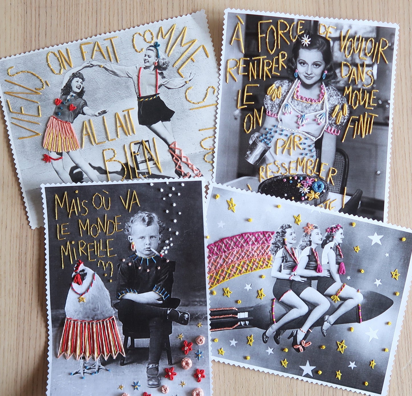 Kit de broderie projet guidé "T'as l'air d'une tarte !"