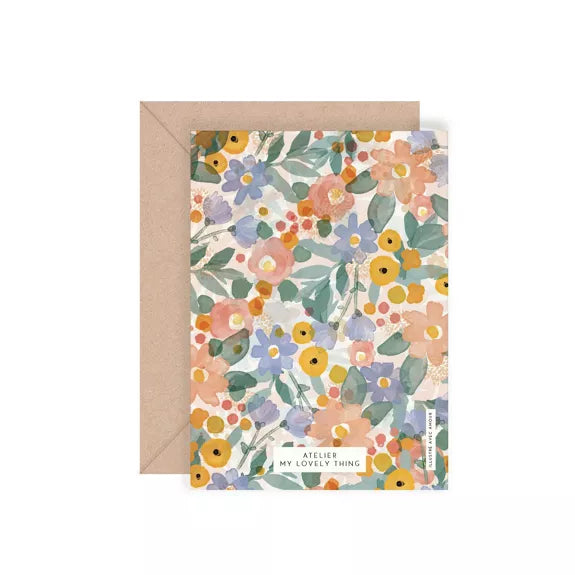 Carte double "Pensées" avec enveloppe