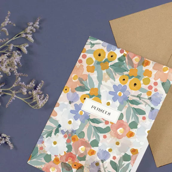 Carte postale - Carte double Pensées avec enveloppe - My lovely thing | Camille Cauvez