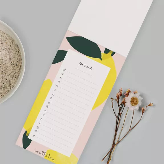Bloc Notes "zeste de citron"