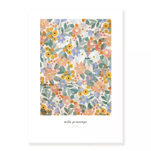 Affiche florale - Mille Printemps