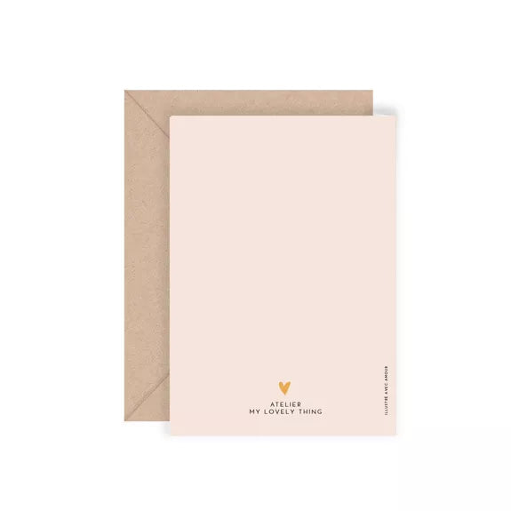 Carte double "Mille Bonheurs" avec enveloppe