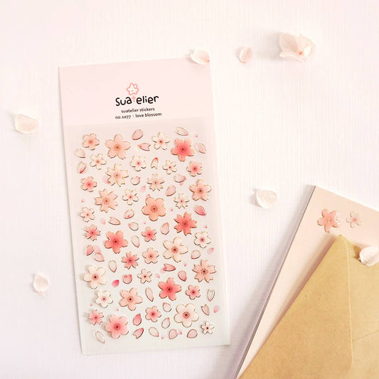 Planche stickers "Fleur d'amour"