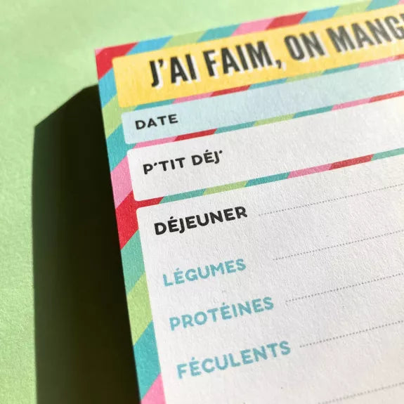 Bloc-notes humoristique - Planificateur quotidien de repas