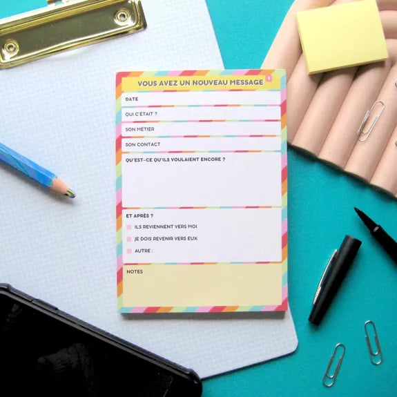 Bloc-notes humoristique - Vous avez un message