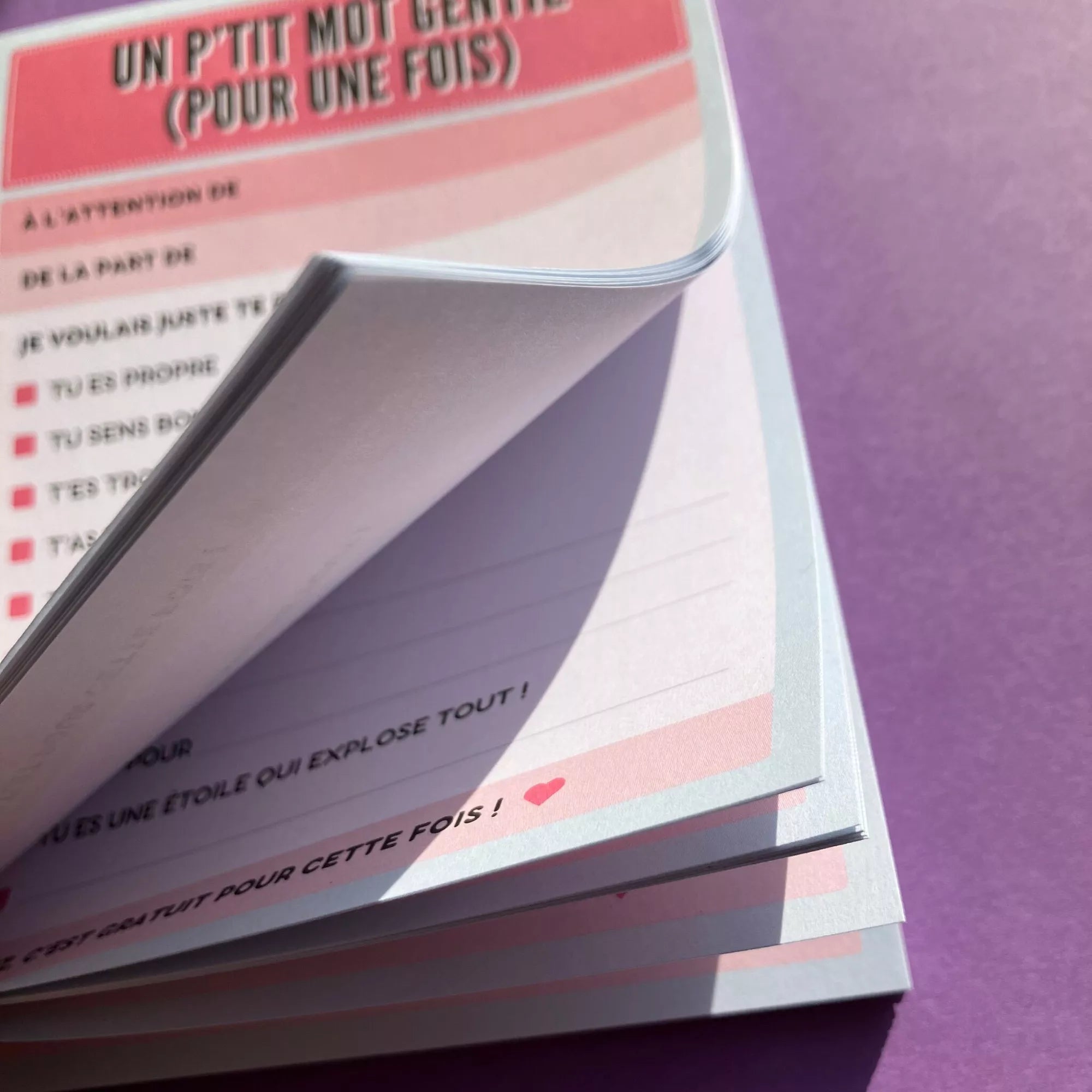 Bloc-notes humoristique - un petit mot gentil