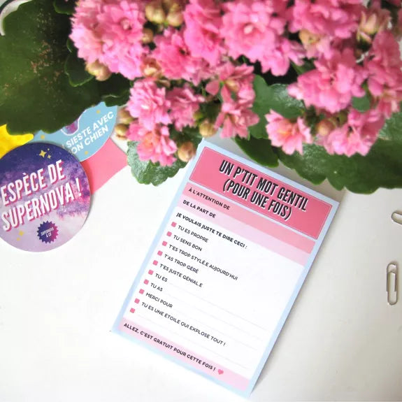 Bloc-notes humoristique - un petit mot gentil