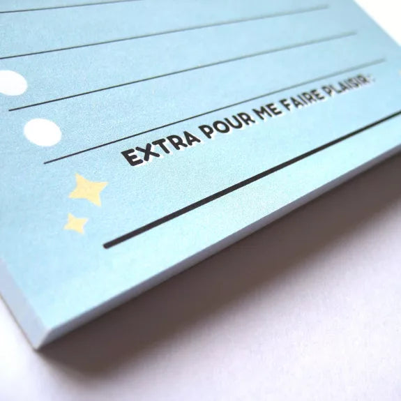 Bloc-notes - Liste de courses