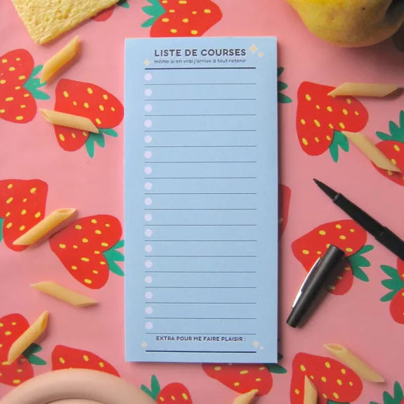 Bloc-notes planificateur - Liste de courses