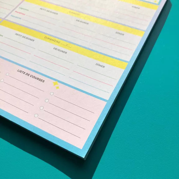 Planificateur de Repas A4 – Simplifie la préparation de tes repas