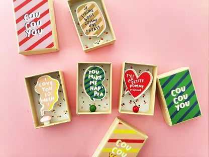 Boîte diorama - message d'amour champignon - Pamela Loops