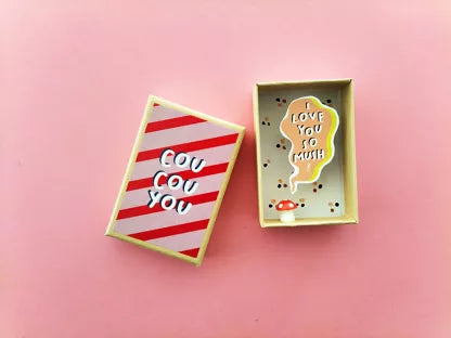 Boîte diorama - message d'amour champignon - Pamela Loops