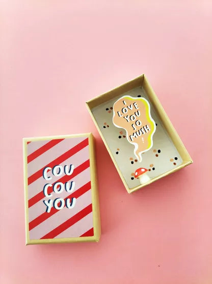 Boîte diorama - message d'amour champignon - Pamela Loops