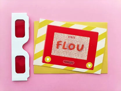 Carte jeu déclaration d'amour - Message secret à révéler