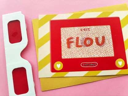 Carte jeu déclaration d'amour - Message secret à révéler