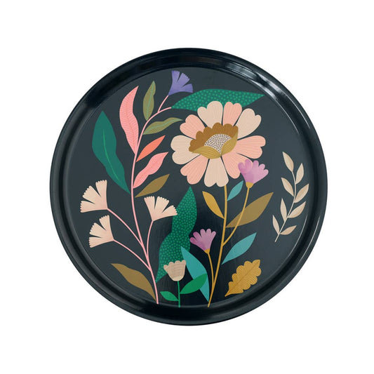 Plateau rond en bouleau motif mignonne