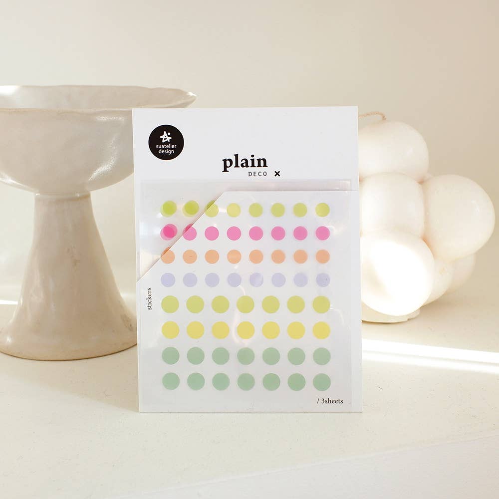 Planche stickers ronds colorés