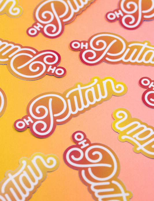Stickers Oh putain Orange