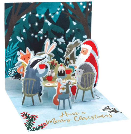 Carte pop-up Mini réunion de Noël 3D
