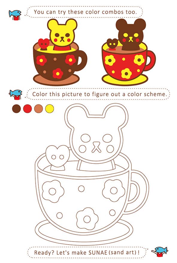 Kit créatif avec sable coloré "Bear Coffee"