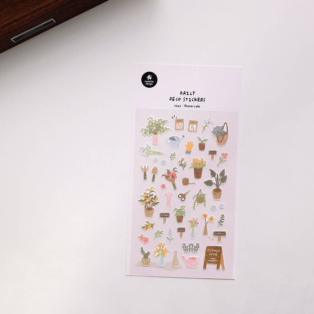 Planche stickers "Café Flower"