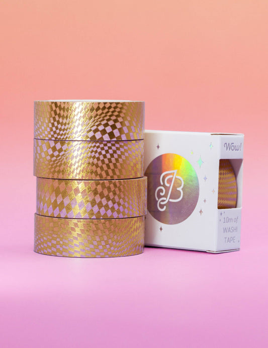 Washi ape en feuille d'or à effet optique
