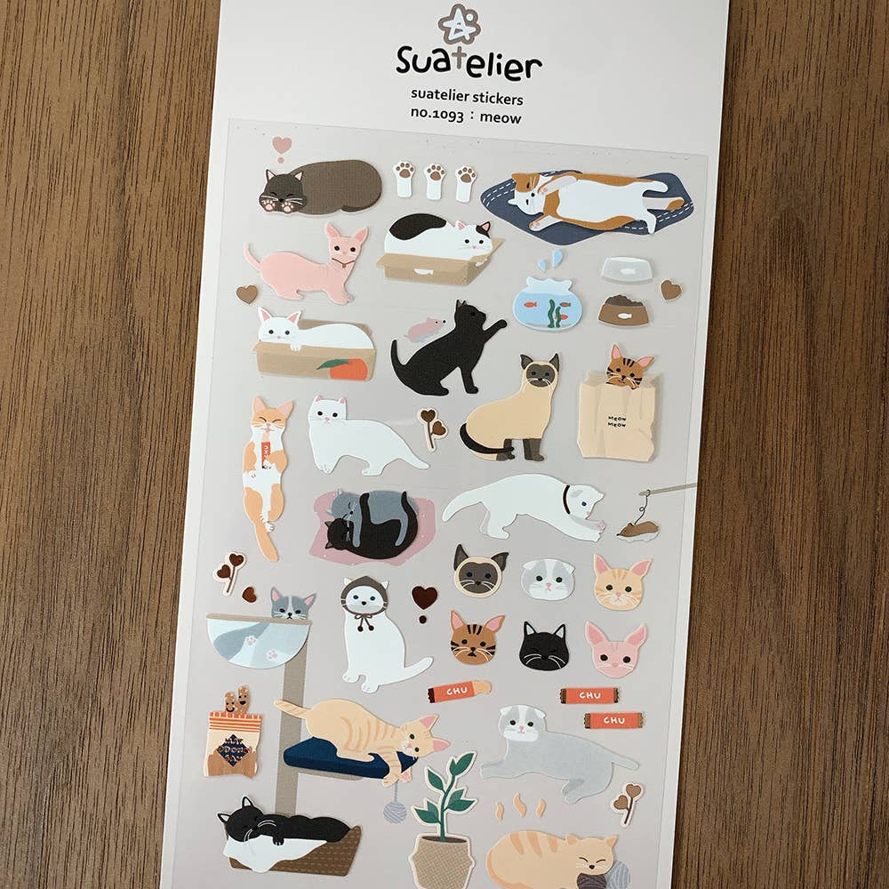 Planche de stickers - Miaou