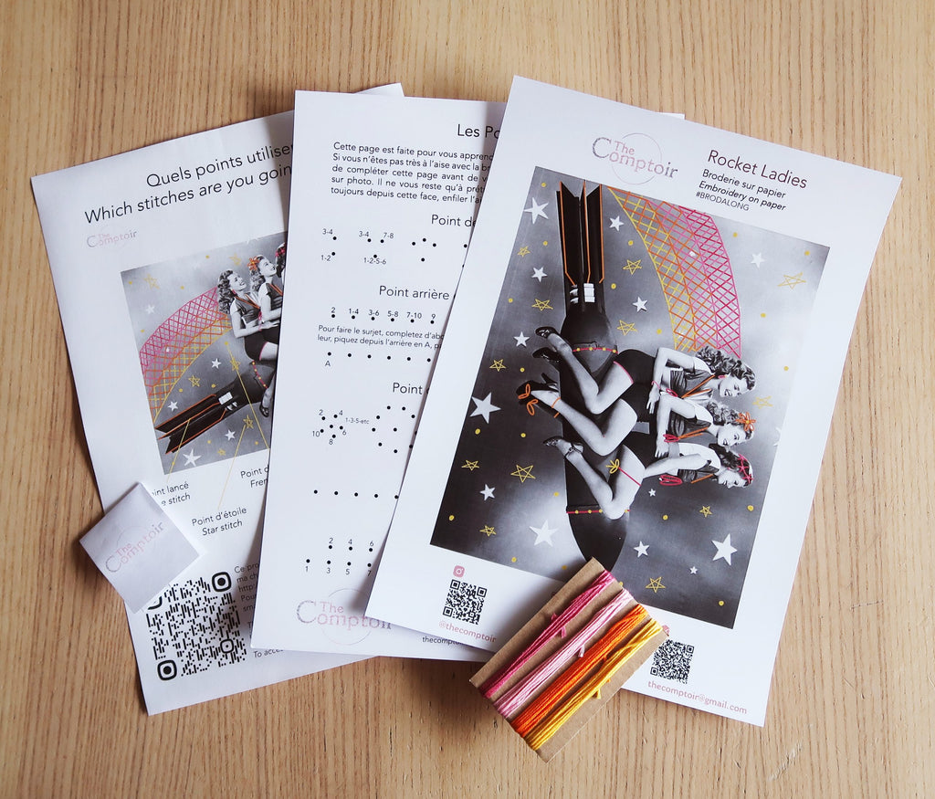 Kit broderie - projet guidé "Rocket Ladies
