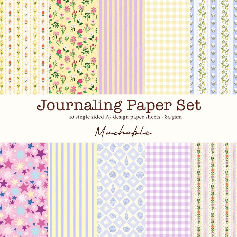 Set de 10 feuilles A5 journaling - Pétillant
