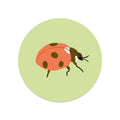 Sticker rond - Coccinelle