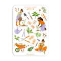 Feuille d'autocollants A5 Gardening