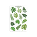 Feuille d'autocollants A6 - Feuilles vertes