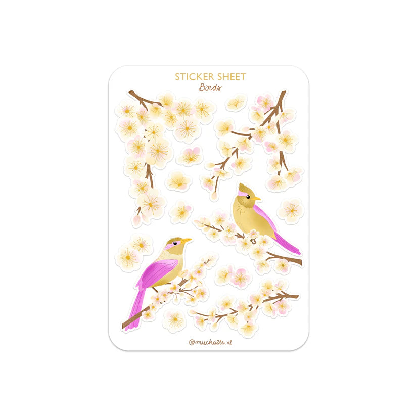 Feuille d'autocollants A6 - Birds