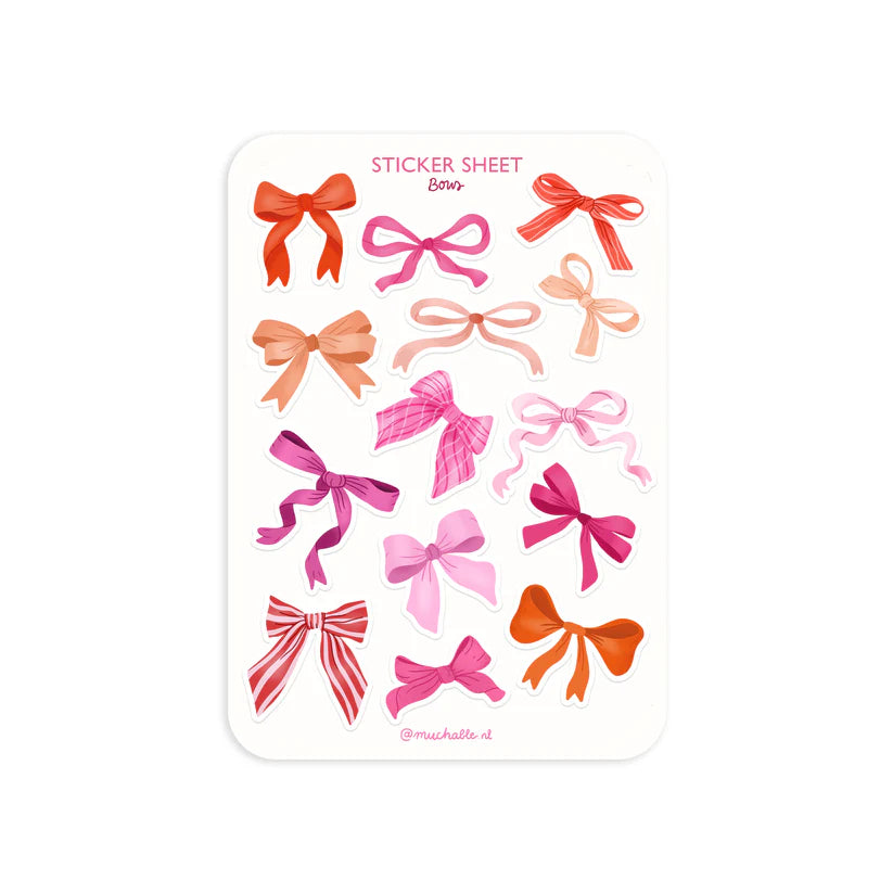 Feuille d'autocollants A6 - Bows