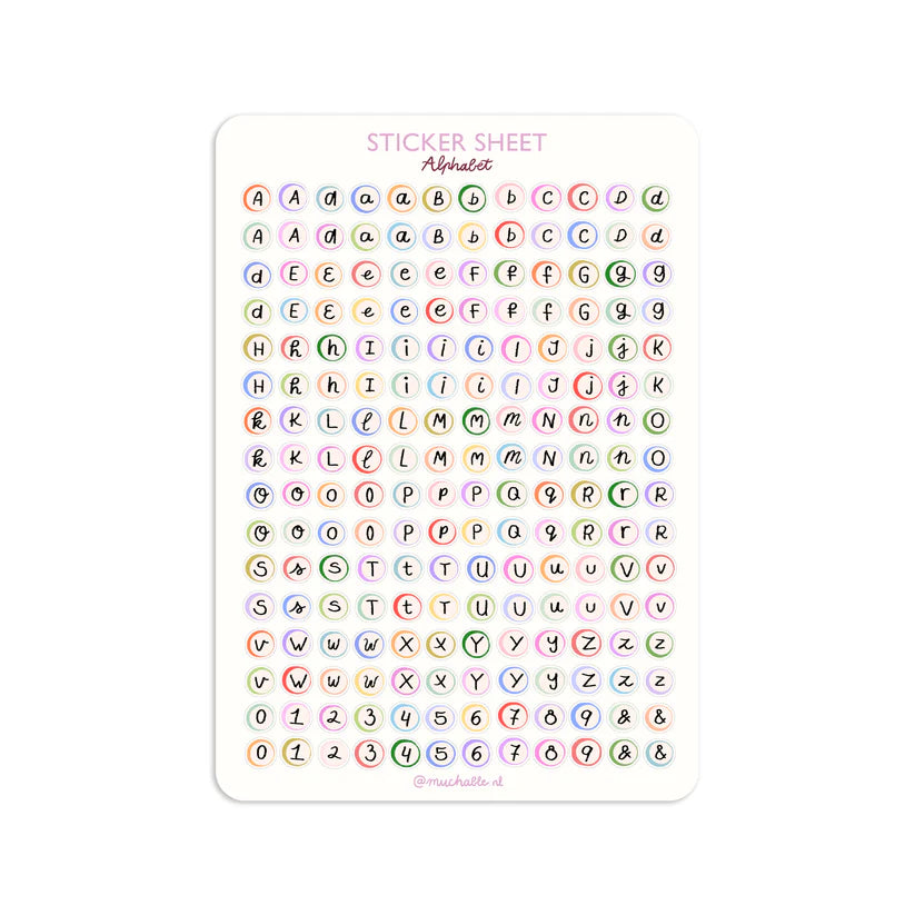 Feuille d'autocollants A5 rond