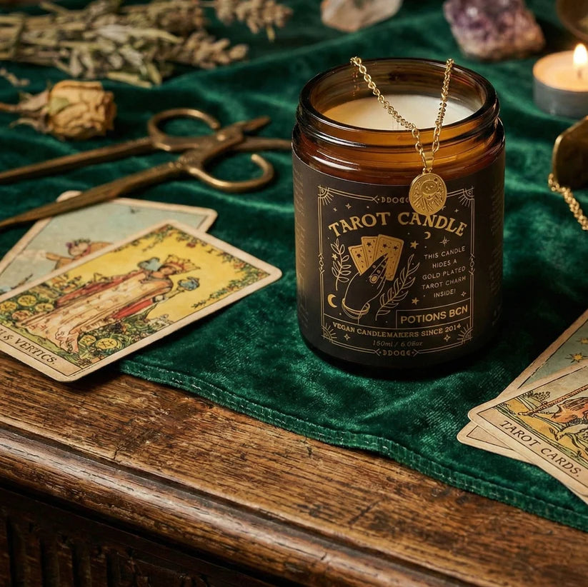 Bougie mystique - Tarot avec pendentf