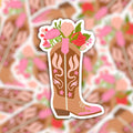 Sticker vinyle - botte de cowboy